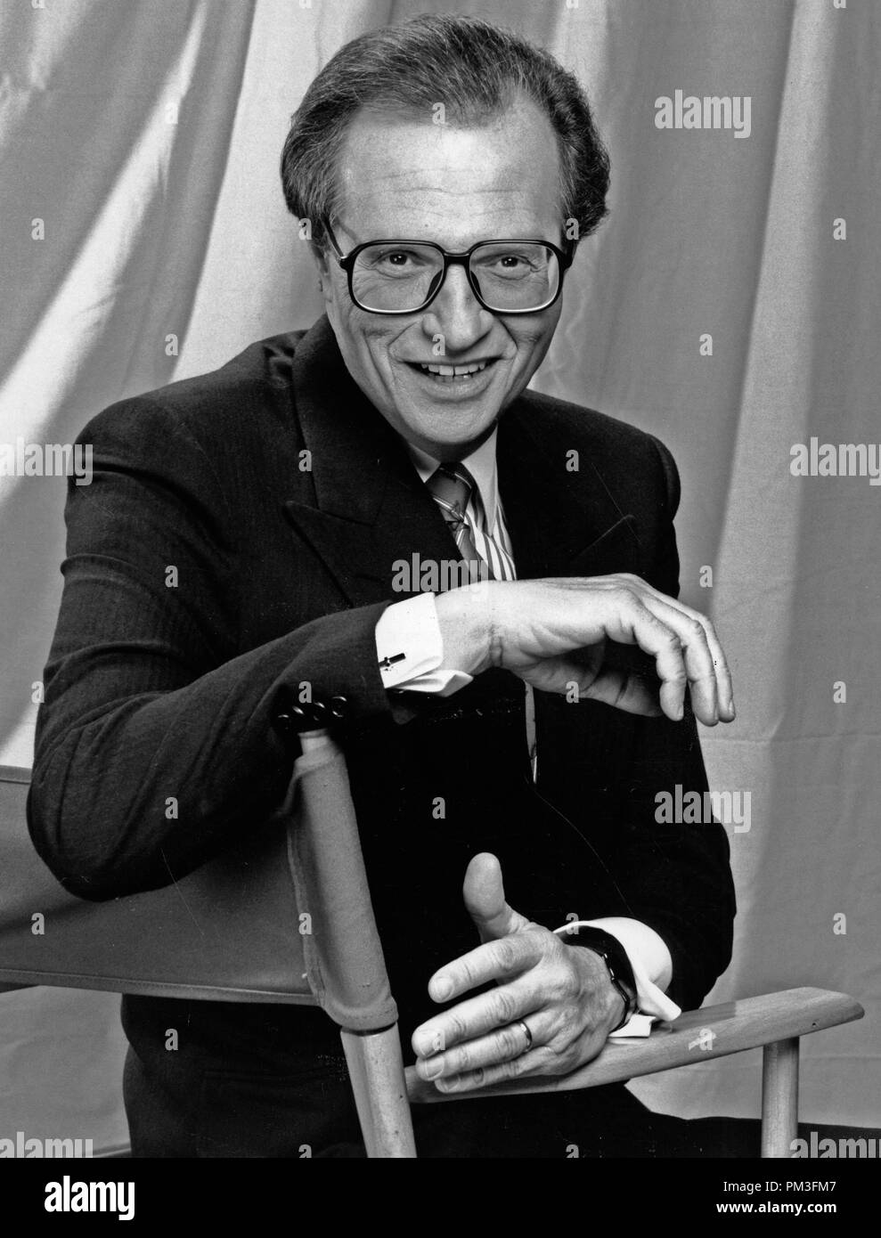 Pubblicità in studio: Larry King 1990 file Reference # 30732 1247THA Foto Stock