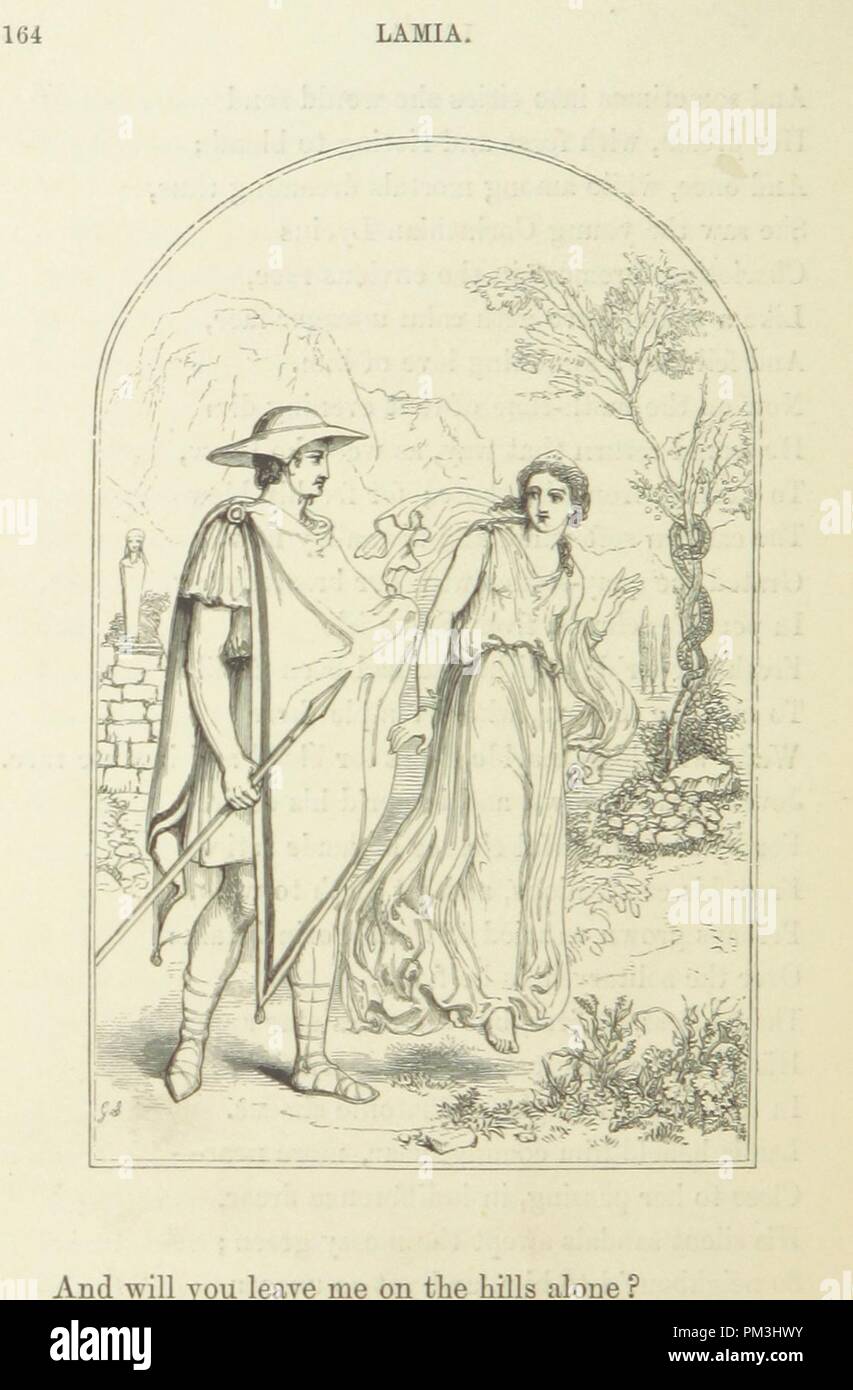 Immagine dalla pagina 226 di "opere poetiche di John Keats. Con un ricordo di Richard Monckton Milnes. Illustrato da 120 progetti, originale e dall'antico, disegnato su legno da George Scharf, giu' . Foto Stock