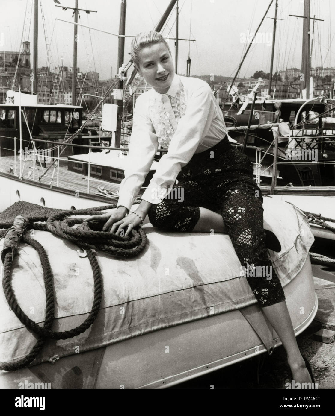 Grace Kelly al Cannes Film Festival 1955. Riferimento al file # 1061 039 THA Foto Stock