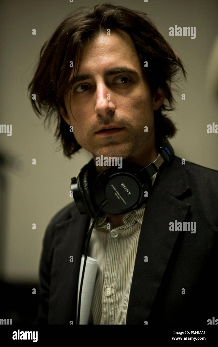 Scrittore e regista Noah Baumbach sul set del suo nuovo film GREENBERG, un Focus Features release. Foto Stock