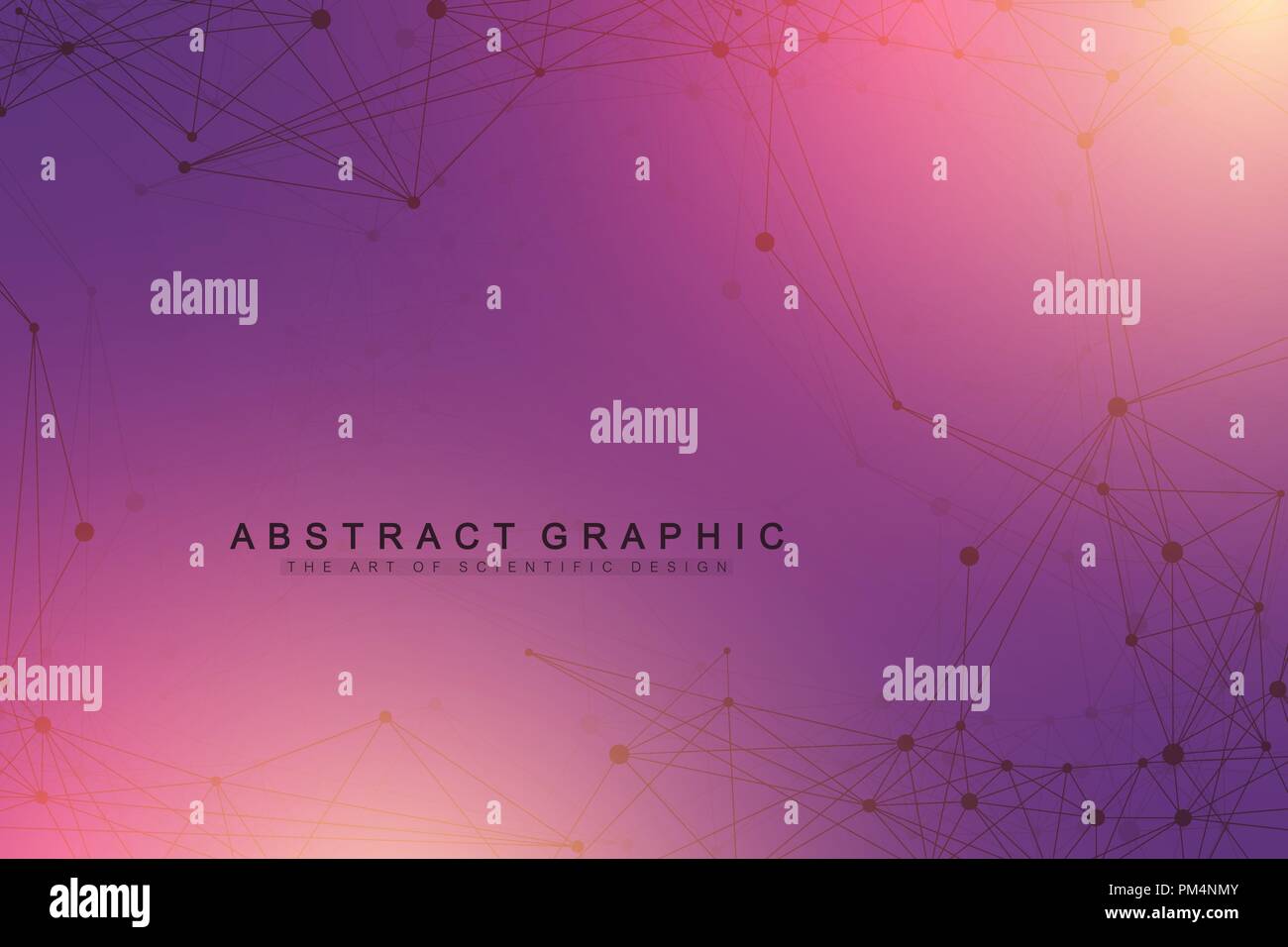 Grande per la visualizzazione di dati. Intelligenza artificiale e macchina il concetto di apprendimento. Grafica di sfondo astratto di comunicazione. In prospettiva la visualizzazione sullo sfondo. Illustrazione Vettoriale. Illustrazione Vettoriale