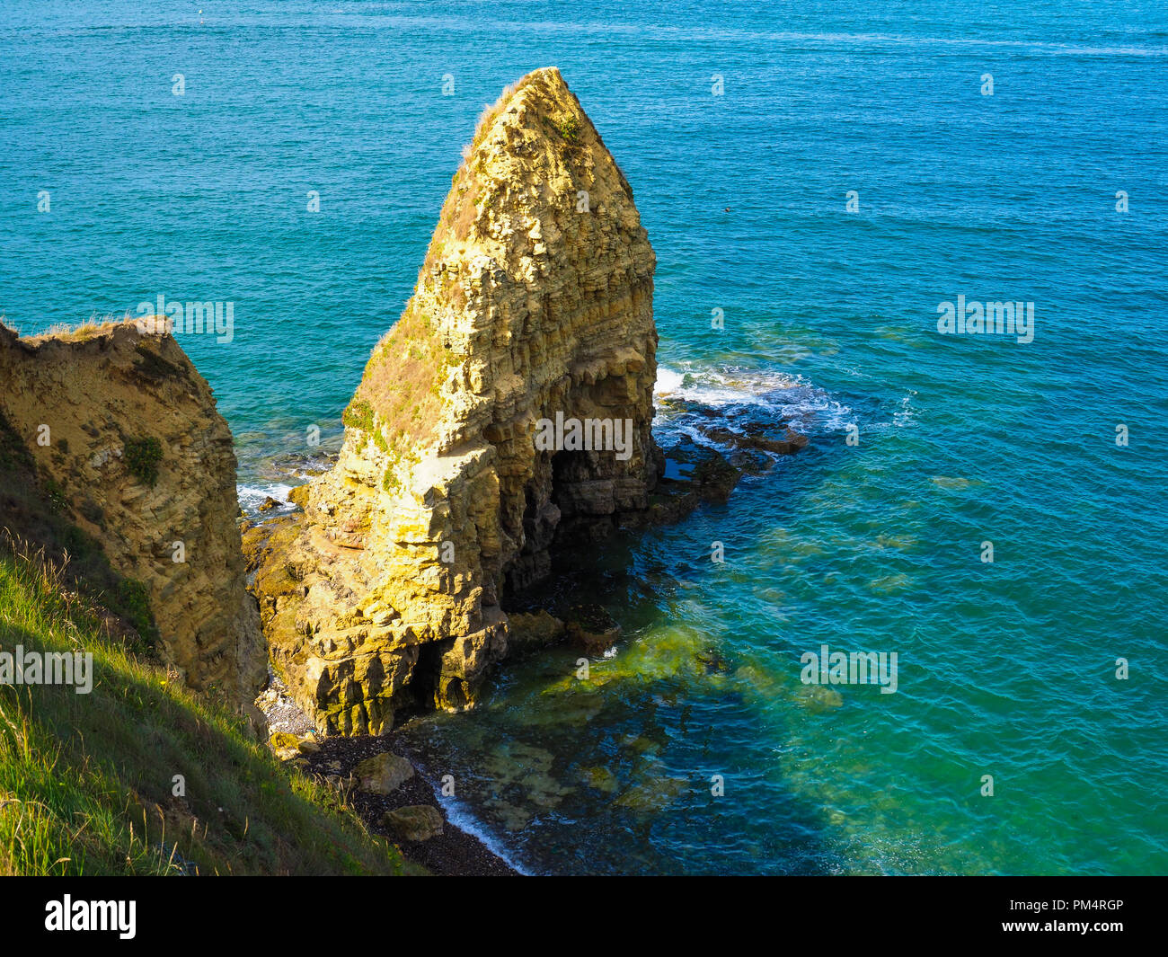 Pointe du Hoc Normandia Foto Stock