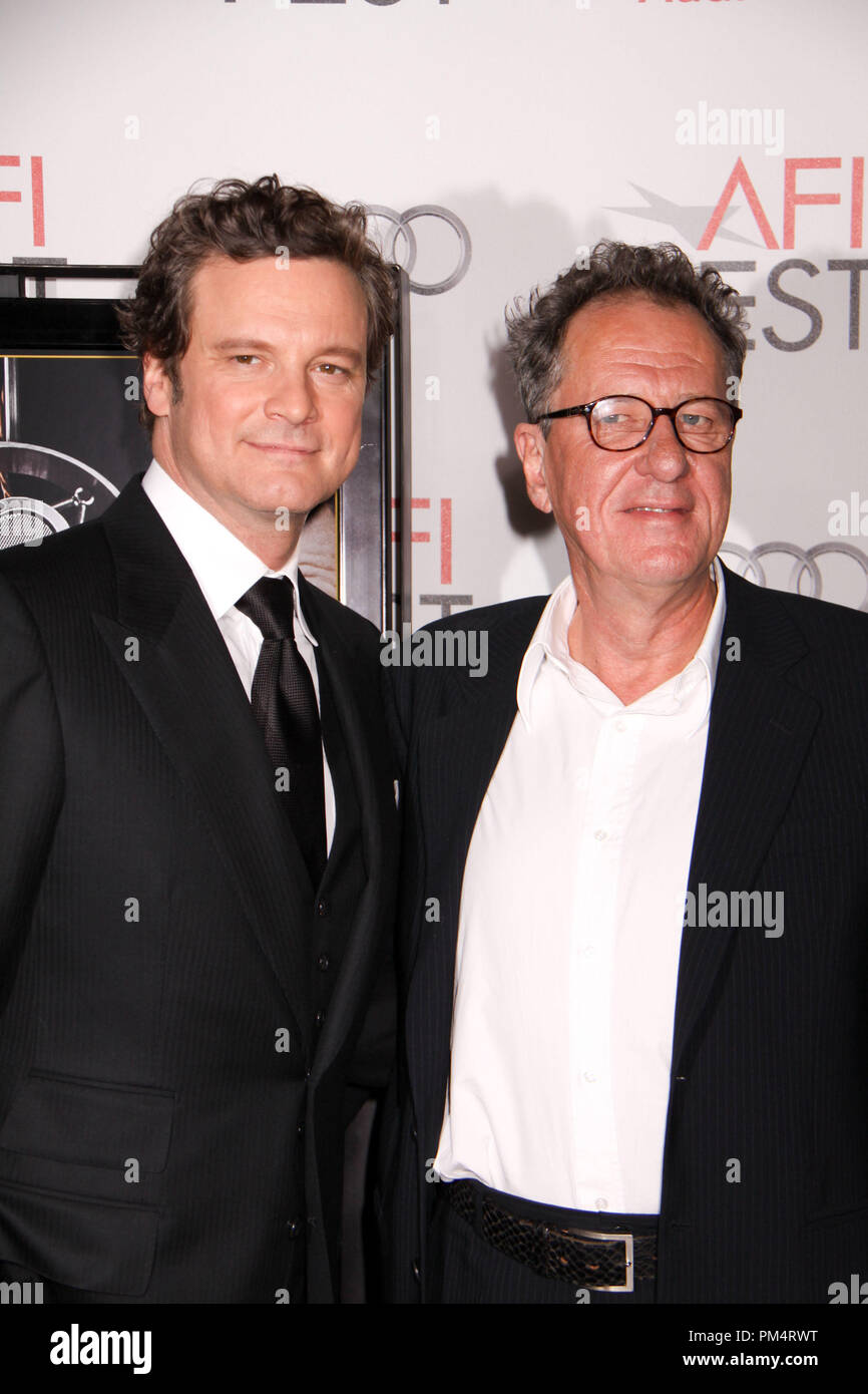 Colin Firth, Geoffrey Rush 11/05/10,'Discorso del Re' premiere, Grauman's Chinese Theater, Hollywood, foto di Izumi Hasegawa/www.HollywoodNewsWire.net Foto Stock