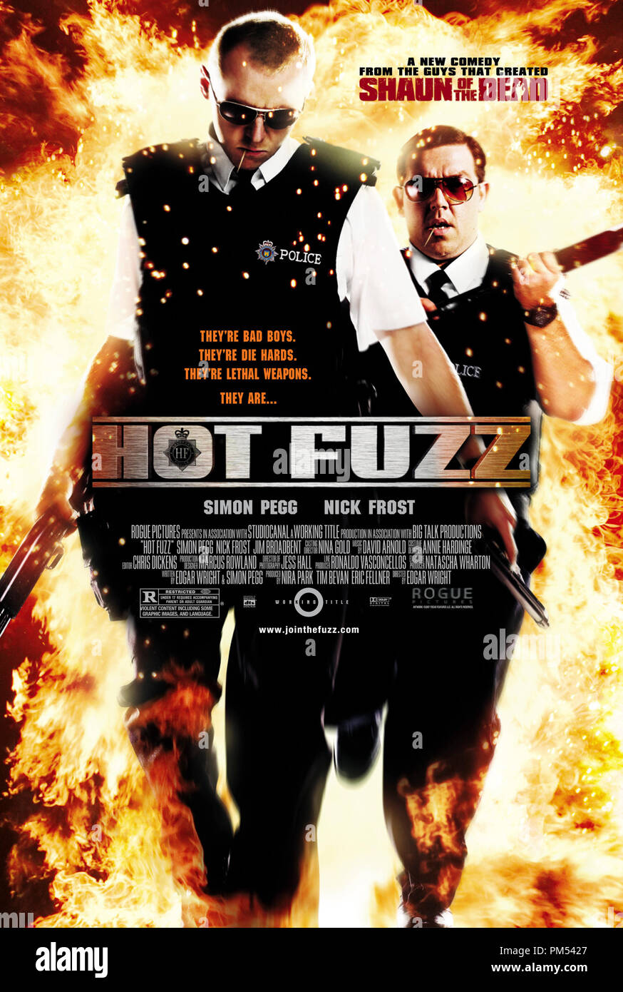 Hot Fuzz Poster © 2007 Rogue foto Foto Stock