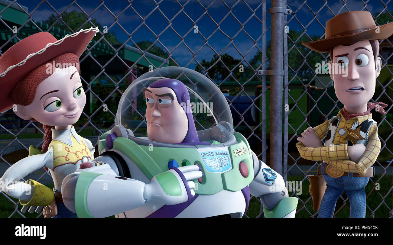 TOY STORY 3 (L-R) Jessie, Buzz Lightyear, Woody ©Disney/Pixar. Tutti i diritti riservati. Foto Stock