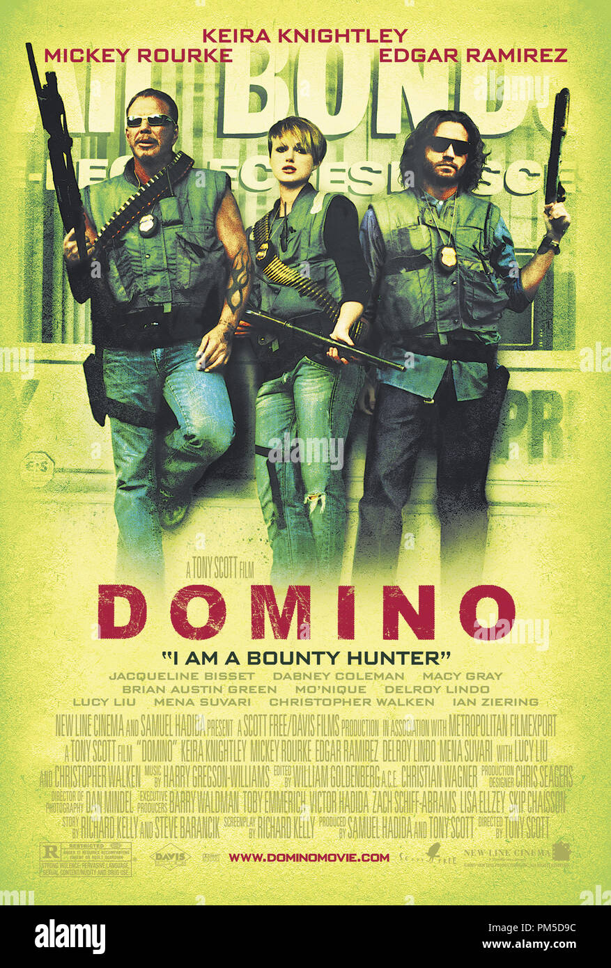 Locandina da 'DOMINO' Poster © 2005 New Line Cinema Riferimento File # 30736265THA per solo uso editoriale - Tutti i diritti riservati Foto Stock