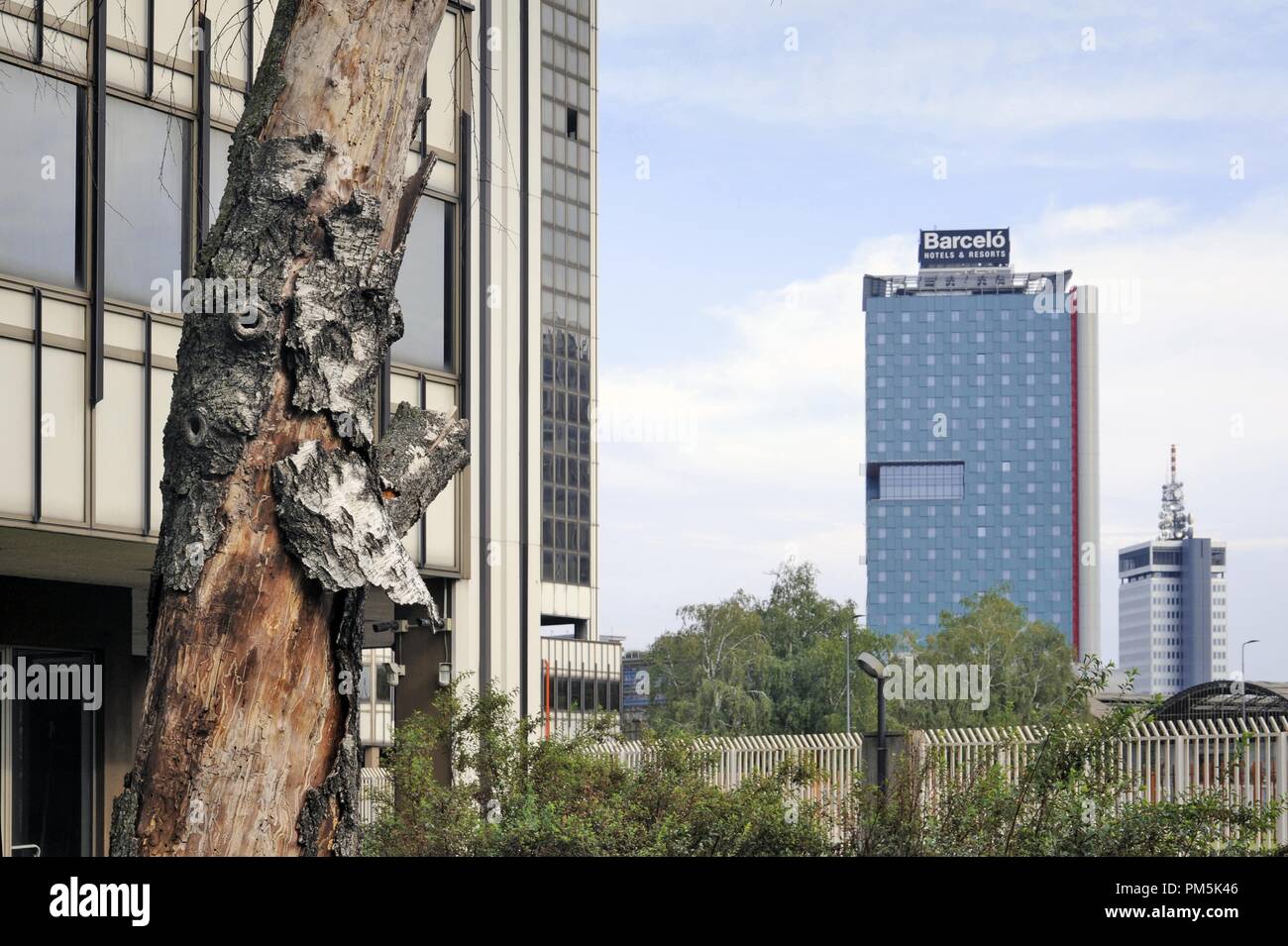 Milano (Italia), sobborghi settentrionali, vuota e mai utilizzato Office edifici costruiti negli anni ottanta dal controverso e discusso imprenditore Salvatore Ligresti Foto Stock