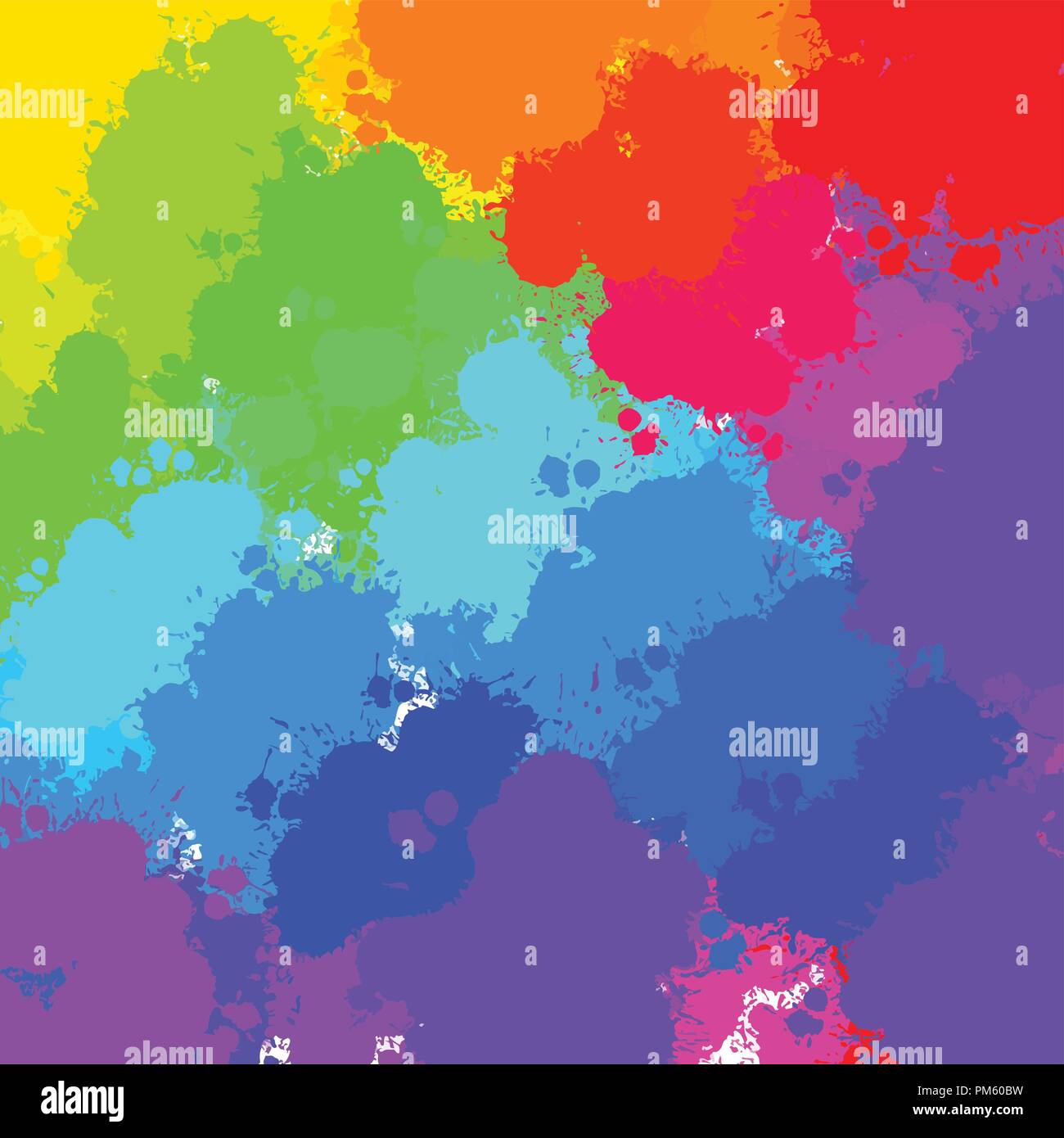 Gli spruzzi colorati sfondo. disegno vettoriale per la stampa decorazione. Spazio di colori CMYK. Illustrazione Vettoriale