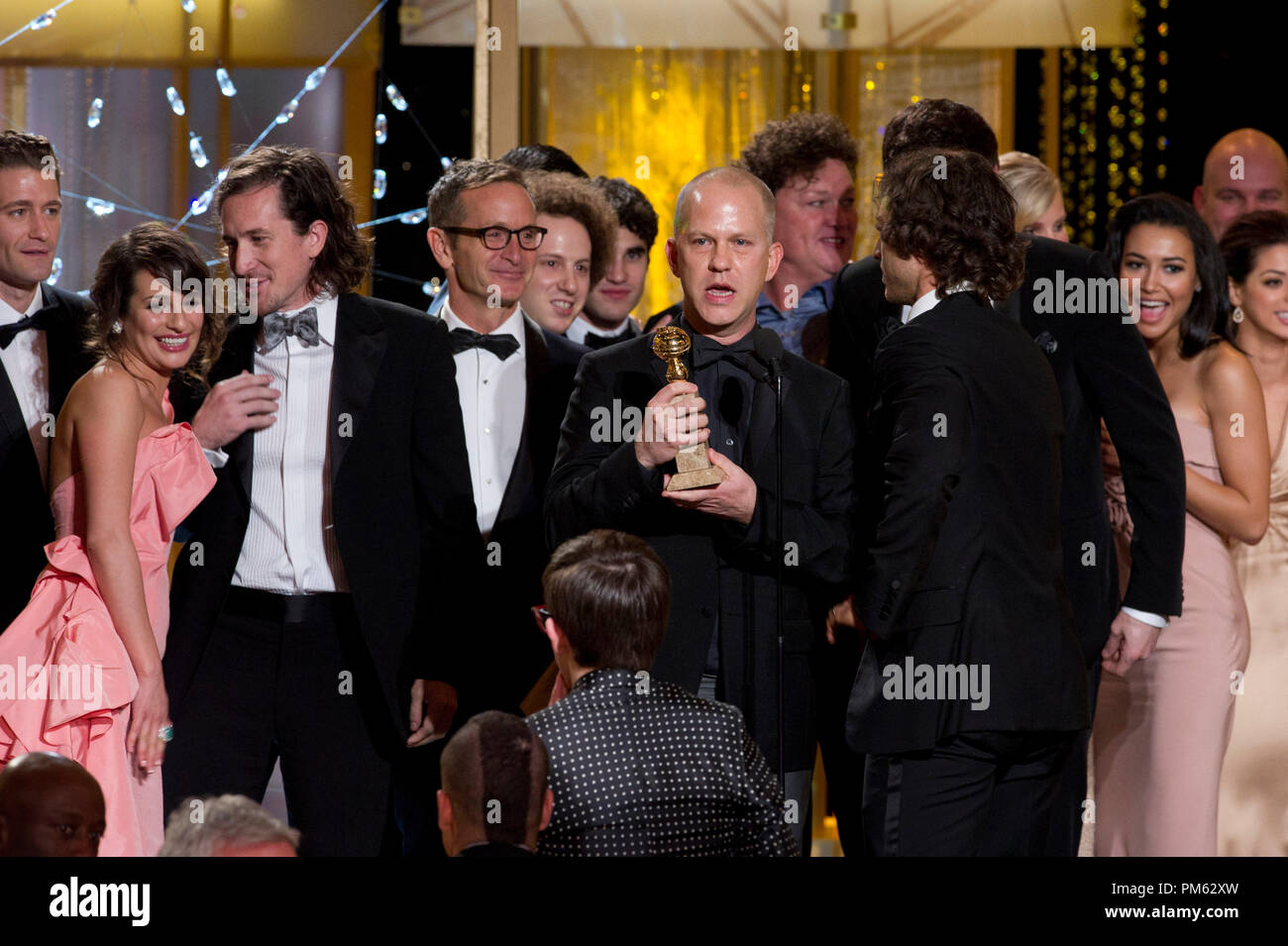 Accettando il Golden Globe per il Miglior serie televisiva Ð COMMEDIA O MUSICAL per ÒGleeÓ (FOX) è il produttore Ryan Murphy, a sessantottesima Annuale di Golden Globe Awards presso il Beverly Hilton di Beverly Hills, CA domenica 16 gennaio, 2011. Foto Stock