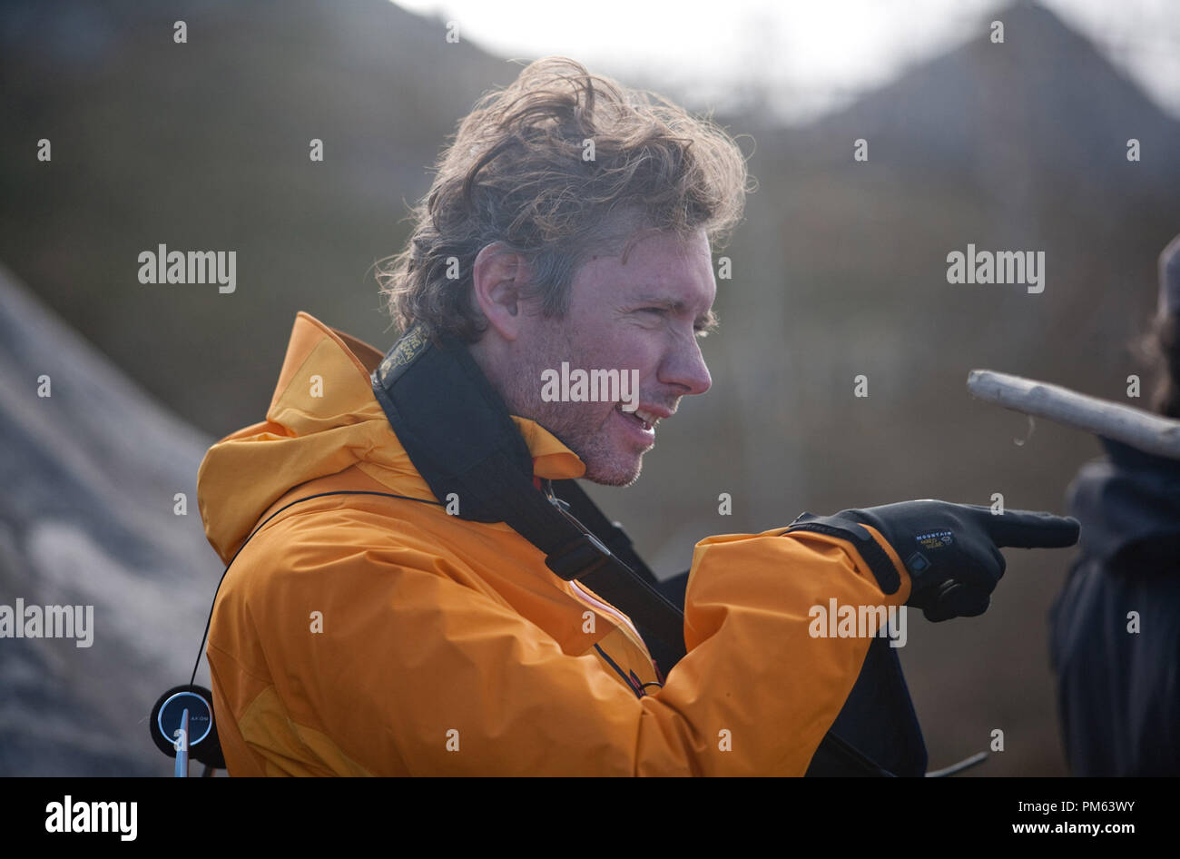 Academy Award winning Direttore Kevin Macdonald sul set del suo epico romano avventura L'Aquila, un Focus Features release. Foto Stock