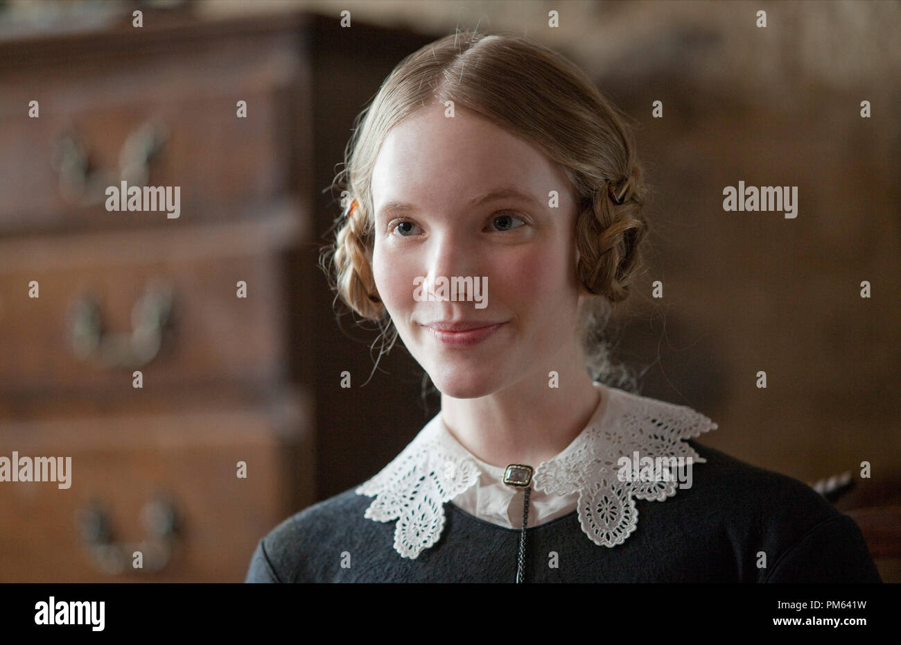 Tamzin Merchant stelle nel dramma romantico Jane Eyre, un Focus Features release Foto Stock