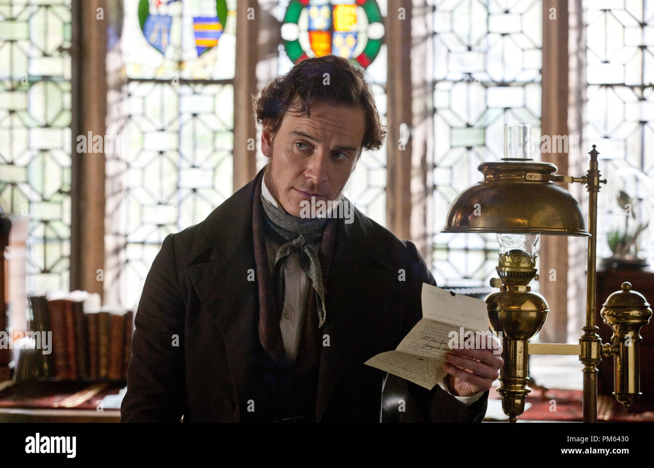 Michael Fassbender come il sig. Rochester nel dramma romantico Jane Eyre, un Focus Features release Foto Stock