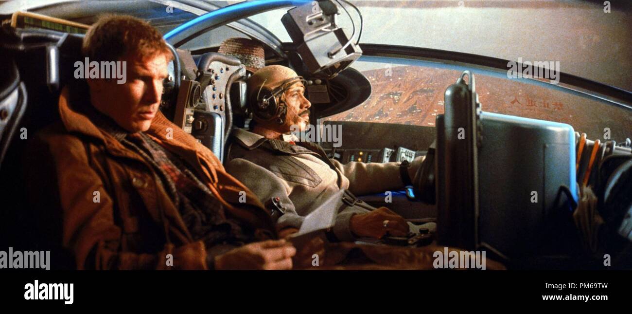 Harrison Ford, Edward James Olmos "Blade Runner" 1982 Foto Stock