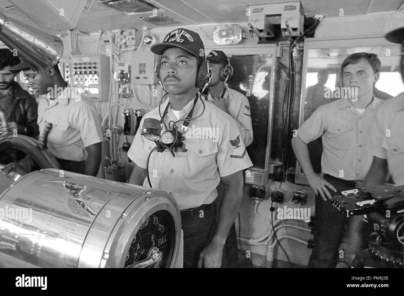 Us Navy, John Kennedy portaerei nel mar Mediterraneo, Settembre 1988 Foto Stock