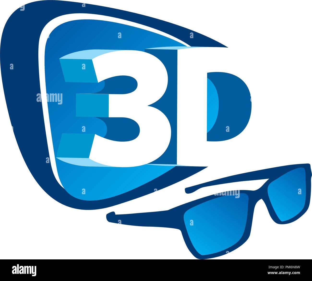 Logo vettoriale stereoscopia Illustrazione Vettoriale