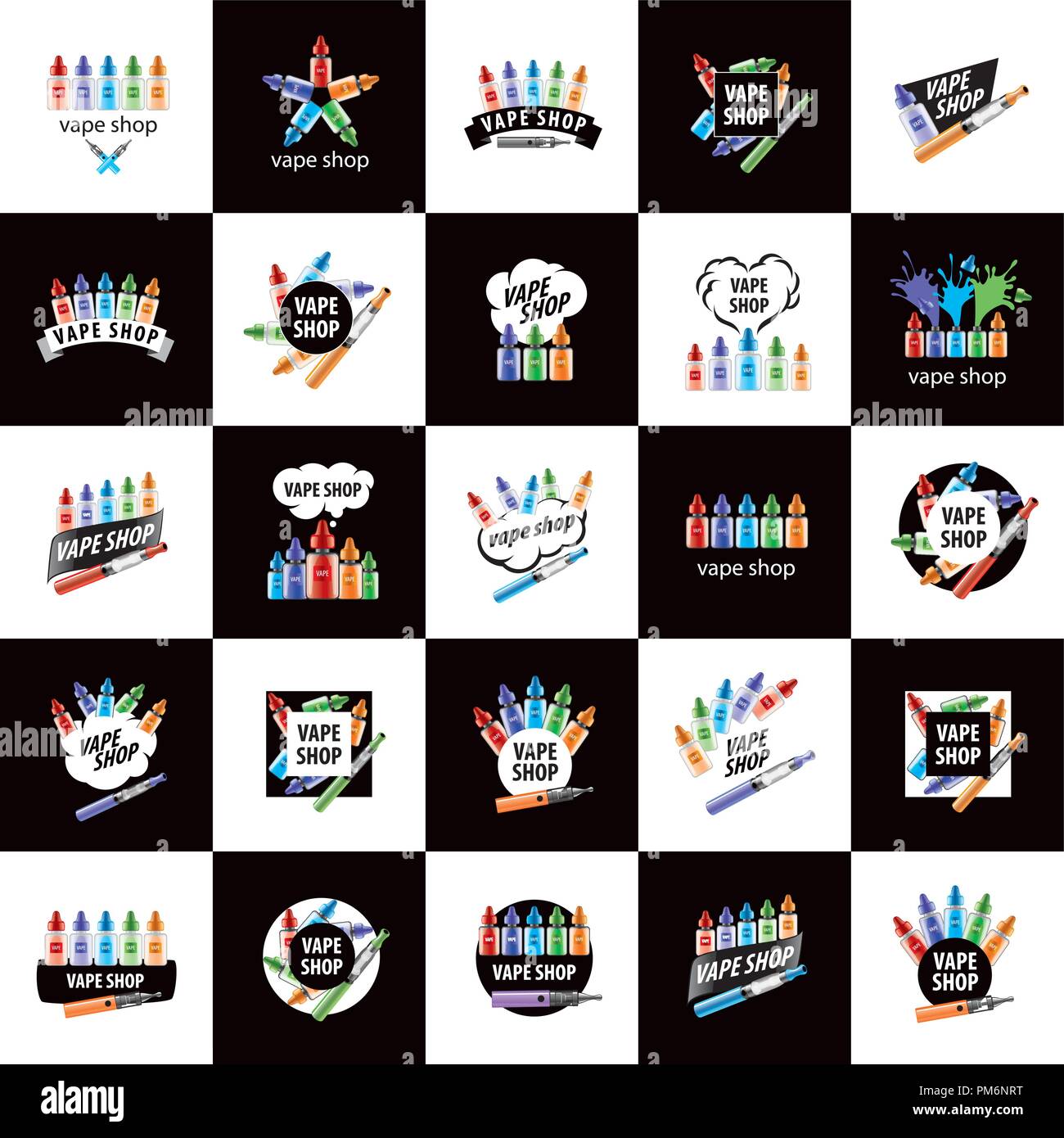 Il logo del vettore per il negozio di sigarette elettroniche Immagine e  Vettoriale