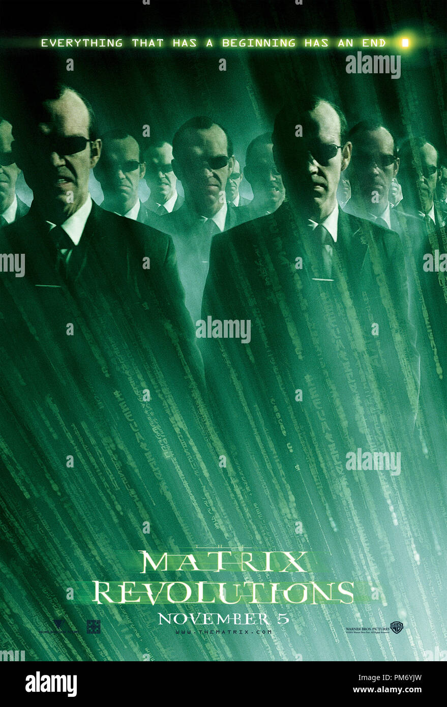 Studio Pubblicità ancora da 'La Matrice giri' agente Smith Poster © 2003 Warner Brothers Riferimento File # 307531014THA per solo uso editoriale - Tutti i diritti riservati Foto Stock