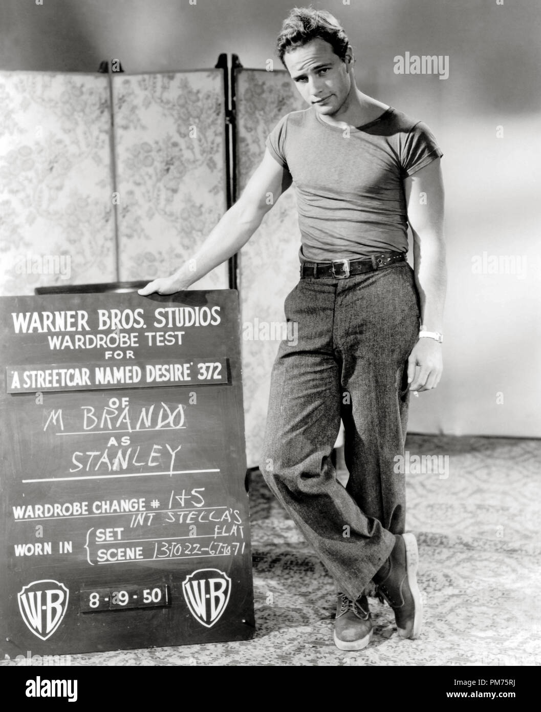 Marlon Brando, "A Streetcar Named Desire' 1951 Warner Brothers Riferimento File # 30928 718 THA Foto Stock