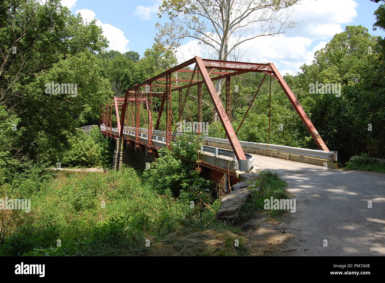 Clear Creek Bridge a Woodford County Kentucky Foto Stock