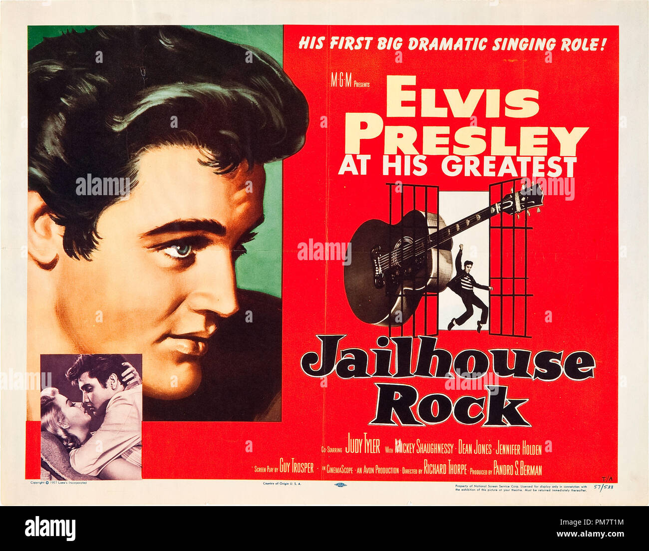 "Jailhouse Rock' Lobby Card 1957 MGM Riferimento File # 31386 511THA Foto Stock