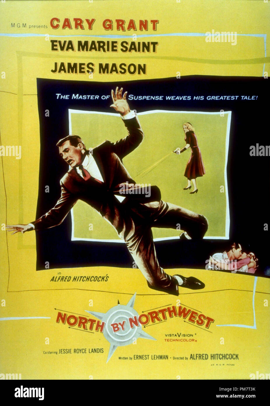 Illustrazione film da 'Nord da Northwest' Poster 1959 MGM Riferimento File # 31386 535THA Foto Stock