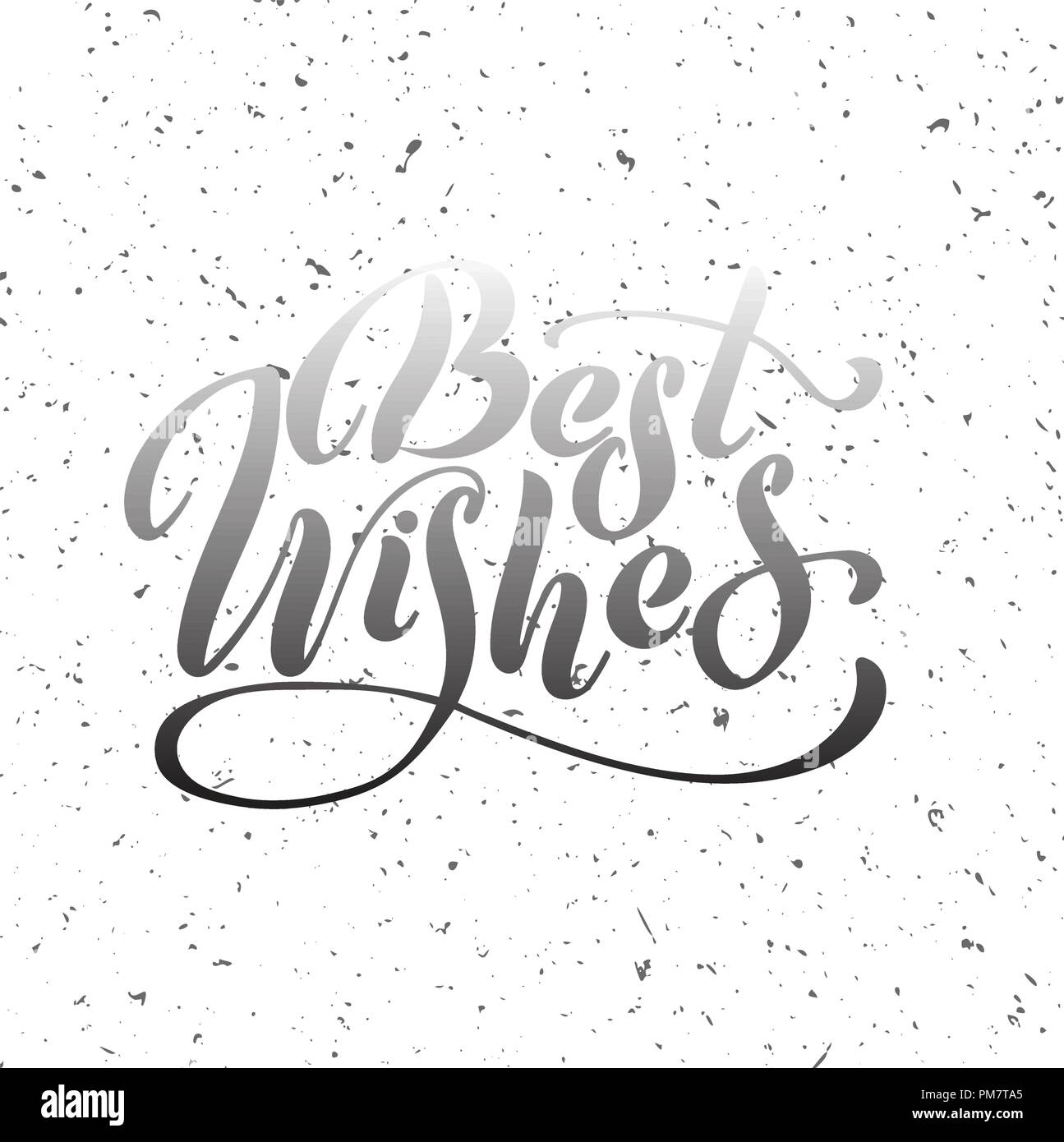 I migliori auguri - scritte a mano l iscrizione alla vacanza invernale, design in bianco e nero inchiostro calligrafia, illustrazione vettoriale Illustrazione Vettoriale