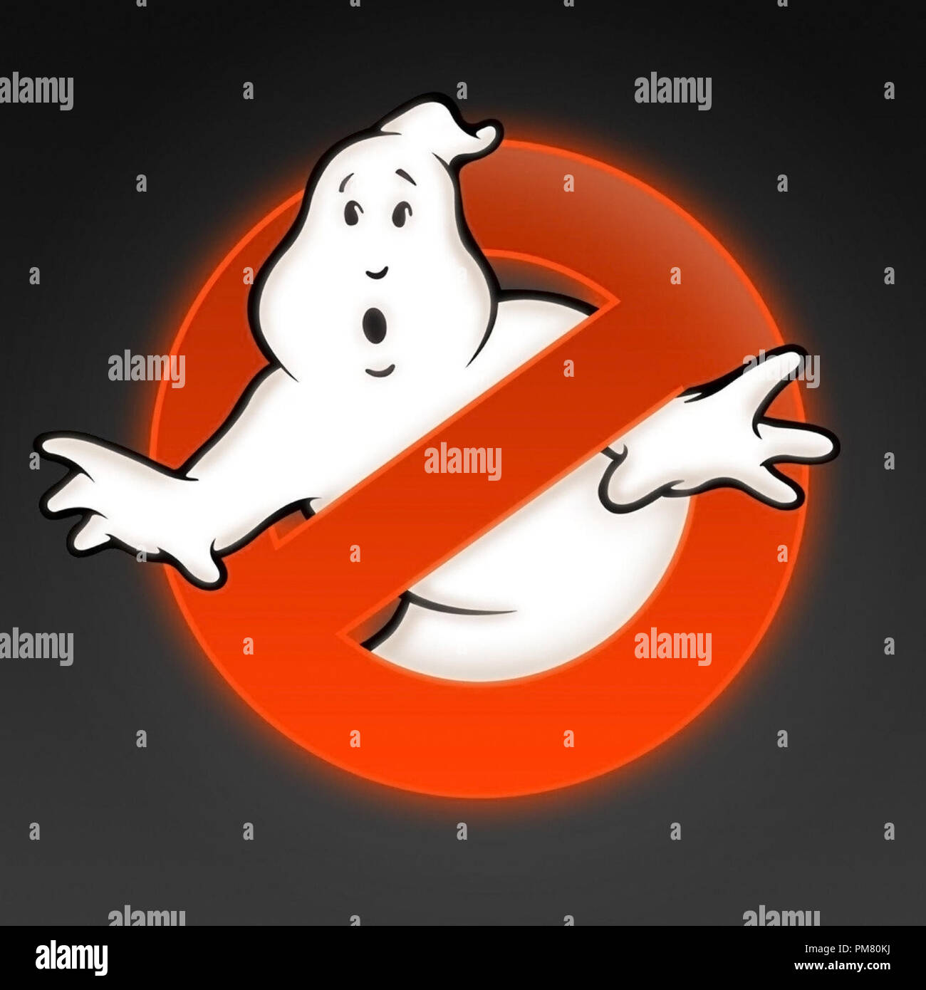 Studio Pubblicità ancora da 'Ghostbusters' Ghostbusters Logo © 1984 Columbia Foto Stock