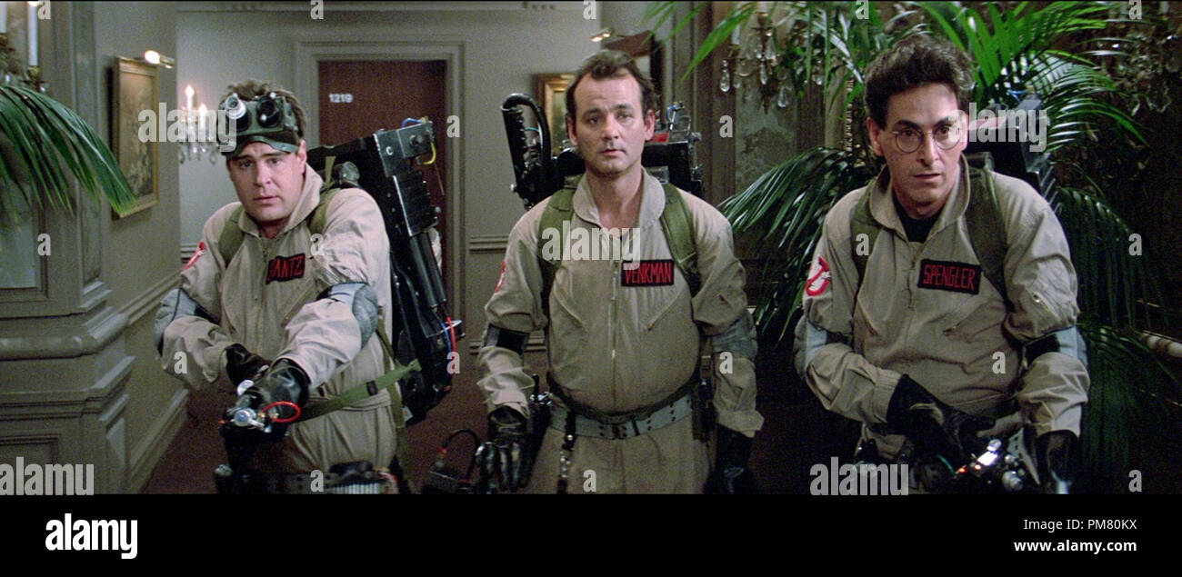 Studio Pubblicità ancora da 'Ghostbusters' Dan Akroyd, Bill Murray, Harold Ramis © 1984 Columbia Foto Stock