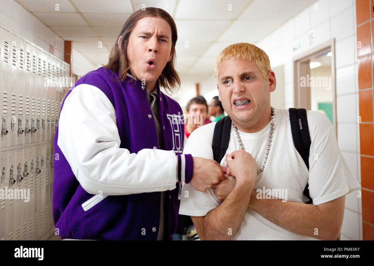 Channing Tatum, il centro sinistra e la collina di Giona in Columbia Pictures' '21 Jump Street". Foto Stock