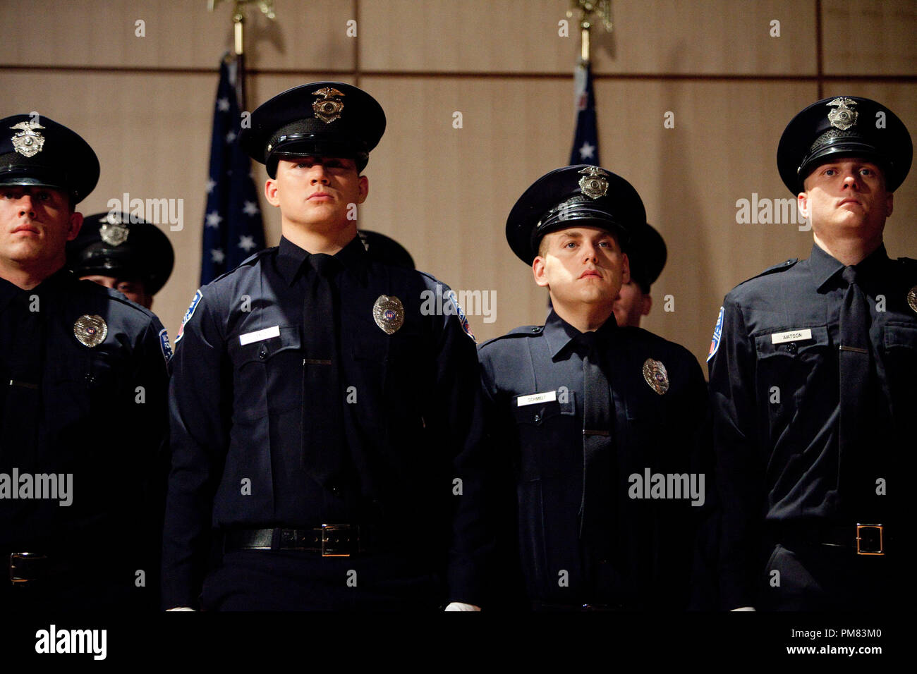 Channing Tatum, il centro sinistra e la collina di Giona in Columbia Pictures' '21 Jump Street". Foto Stock