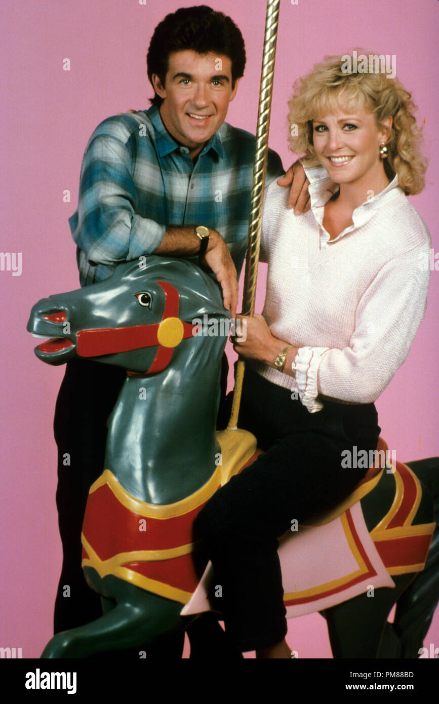 Studio Pubblicità ancora da 'dolori della crescita' Alan Thicke, Joanna Kerns circa 1985 Foto Stock