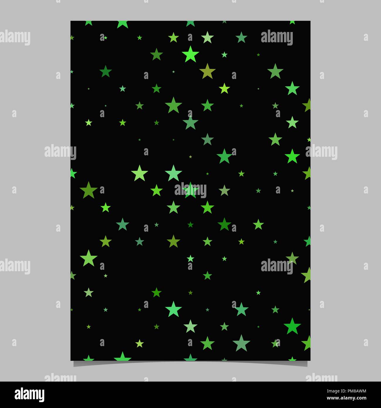 Abstract green star pattern di sfondo modello flyer Illustrazione Vettoriale