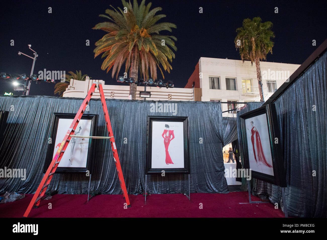 Continuano i preparativi fro i governatori sfera giovedì, 22 febbraio come parte l'OSCAR® che sarà presentato domenica 24 febbraio, 2013, al Dolby® Theatre e teletrasmesso in diretta dalla televisione ABC rete. Foto Stock