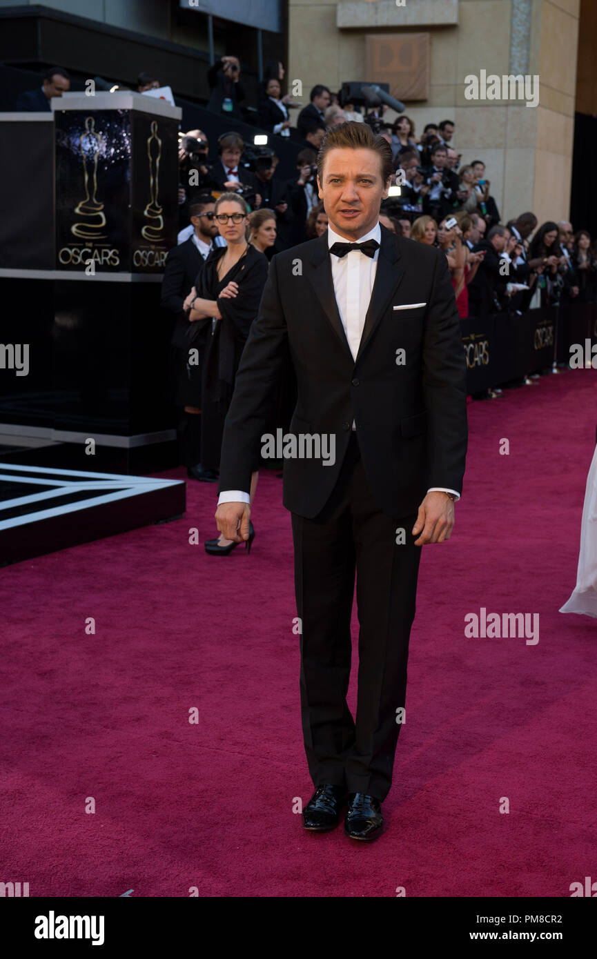 Jeremy Renner arriva per l'OSCAR® al Dolby® Theatre in Hollywood, CA, 24 febbraio 2013. Foto Stock