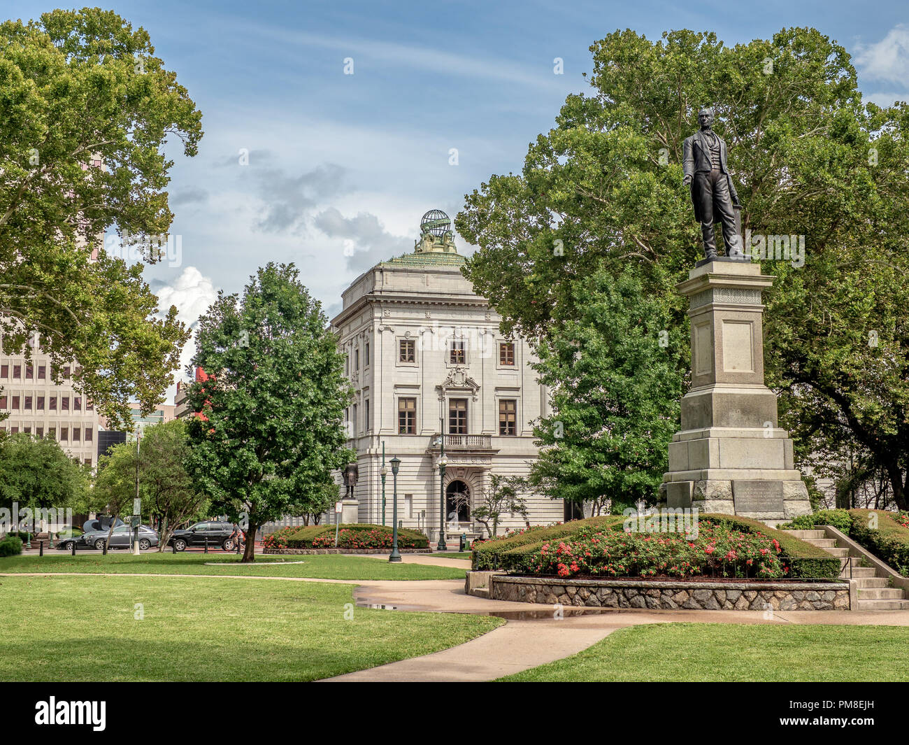 Il grazioso e tranquillo Lafayette Square a New Orleans, Louisiana Foto Stock