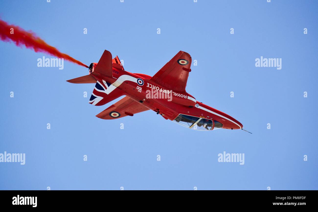 RAF frecce rosse Hawk T1/T1A in 2018 Royal International Air Tattoo celebra i suoi cento anni della Royal Air Force Foto Stock