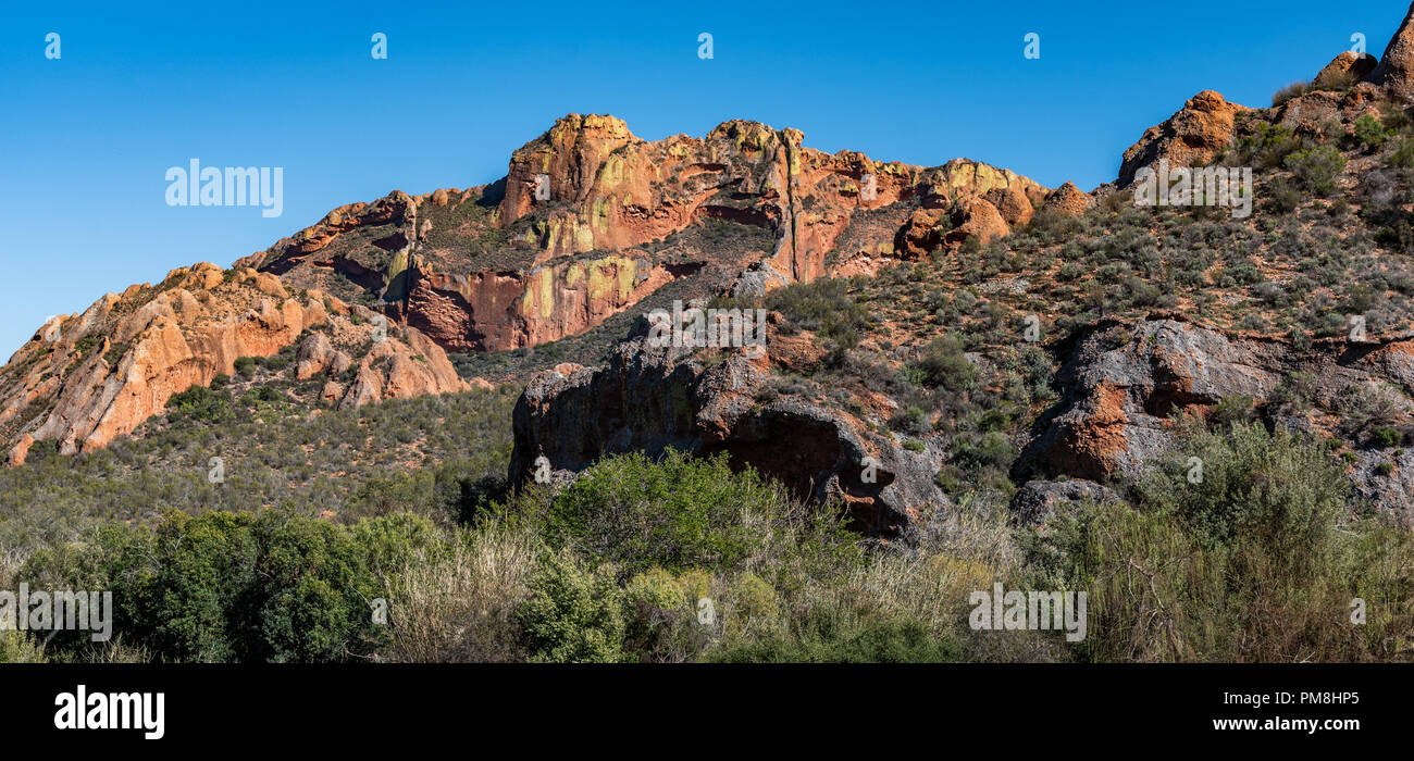 Redstone colline, Klein Karoo, Sud Africa Foto Stock