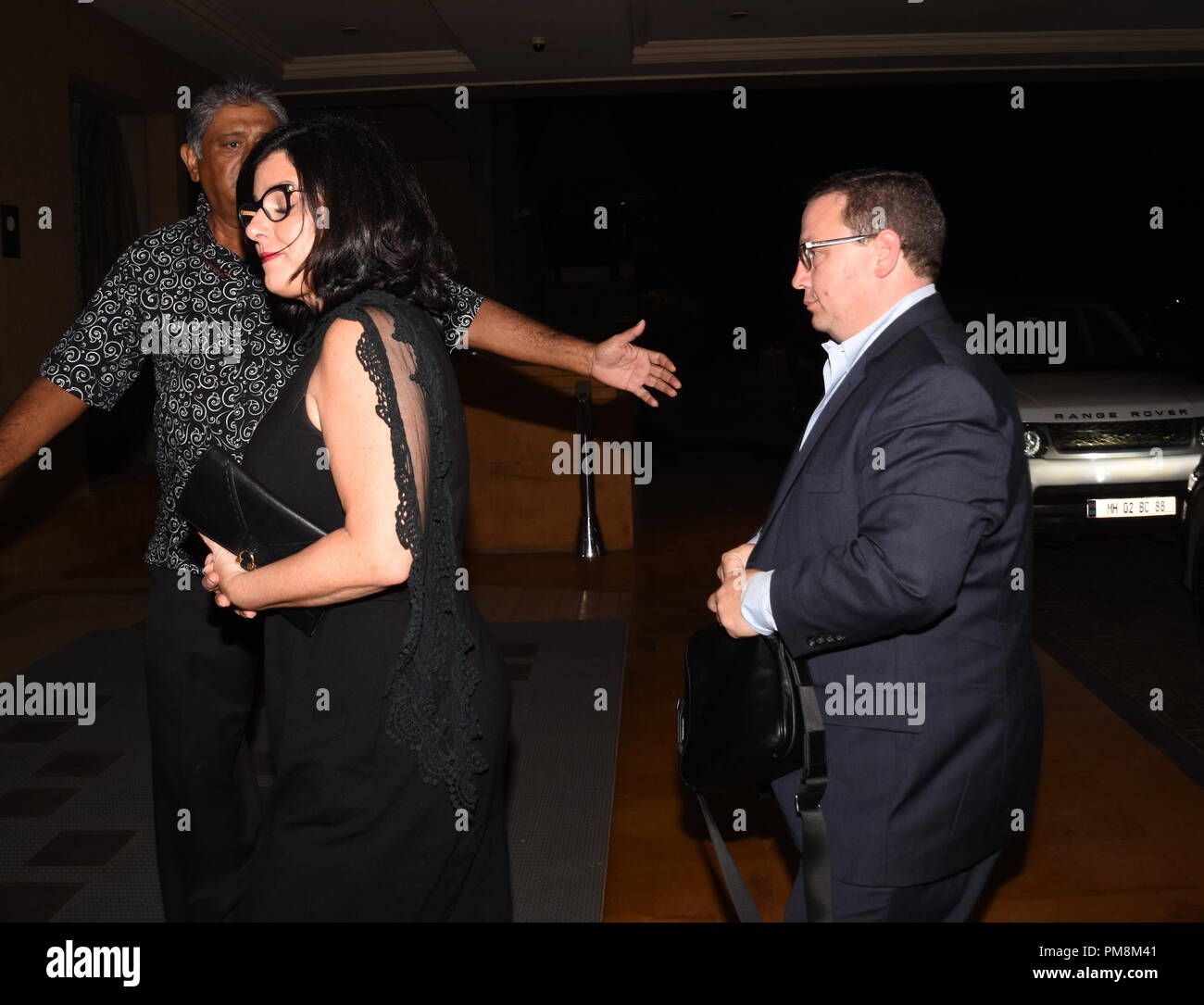 Nick Jonas, Pavel Chopra e famiglia andare fuori a cena al JW Marriott offre: Denise Miller-Jonas, Paul Kevin Jonas, Suor dove: Mumbai, India quando: 17 Ago 2018 Credit: WENN Foto Stock