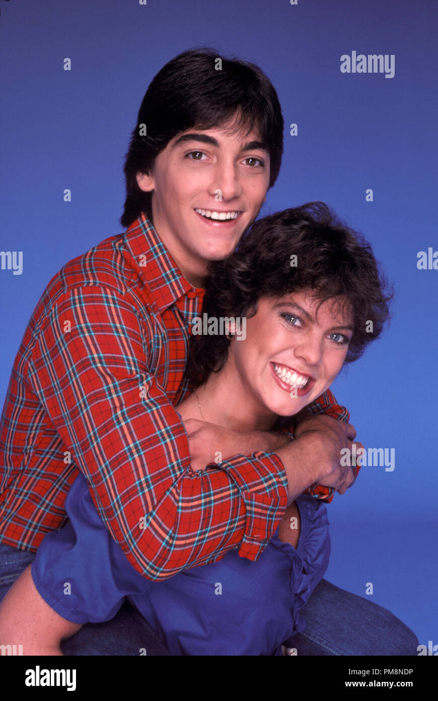 Studio Pubblicità ancora da 'Joanie ama Chachi' Scott Baio, Erin Moran circa 1982 Tutti i diritti riservati Riferimento File # 31710163THA per solo uso editoriale Foto Stock