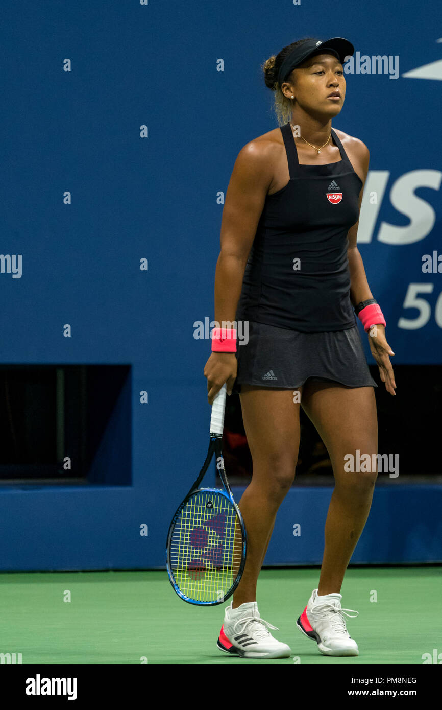 Naomi Osaka (JPN) durante la finale donne al 2018 US Open di Tennis. Foto Stock