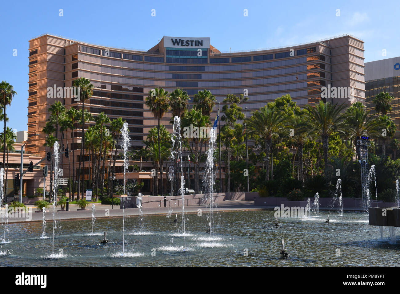 LONG BEACH, California - 10 settembre 2018: The Westin Long Beach. Situato su Ocean Blvd. e con facile accesso al centro convegni, Acquario, Performing Arts Foto Stock