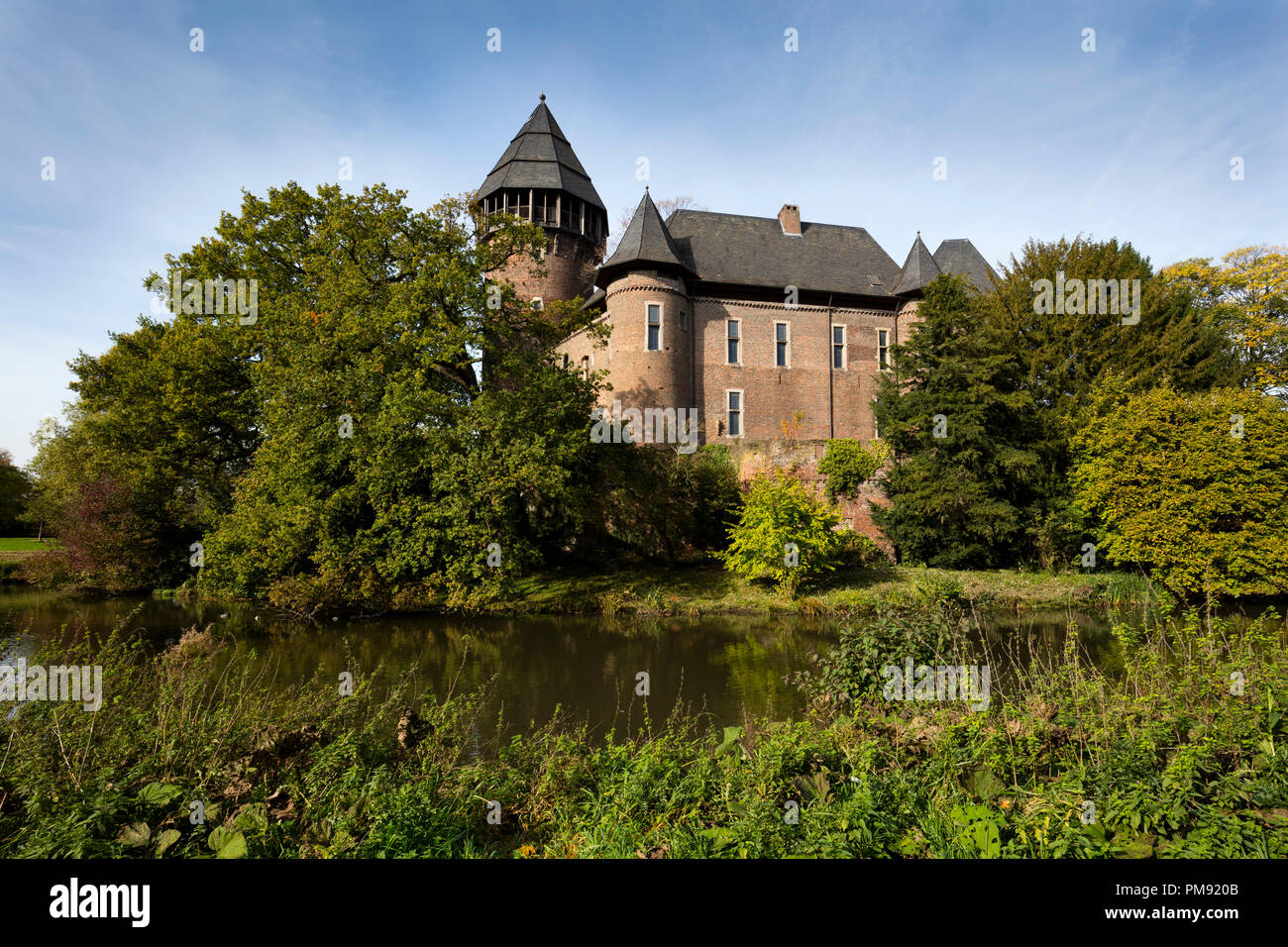 Linn Castello, Krefeld, Niederrhein, Renania settentrionale-Vestfalia, Germania, Europa Foto Stock