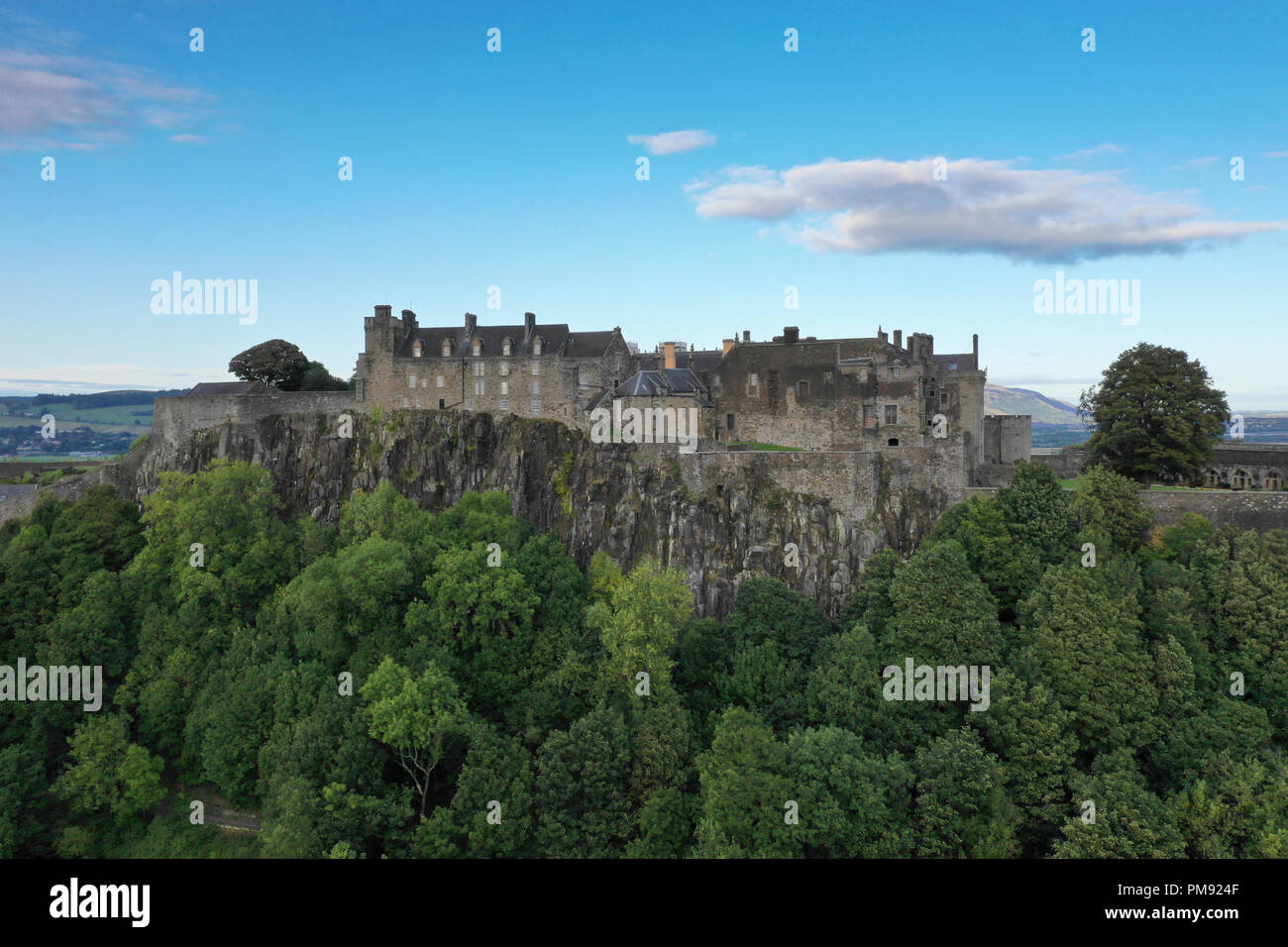 Antenna fuco vista del Castello di Stirling Foto Stock