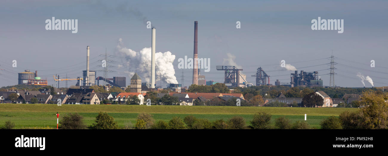Mulino di acciaio, Hüttenheim, Duisburg, Nord Rhien-Westphalia, Germania, Europa Foto Stock