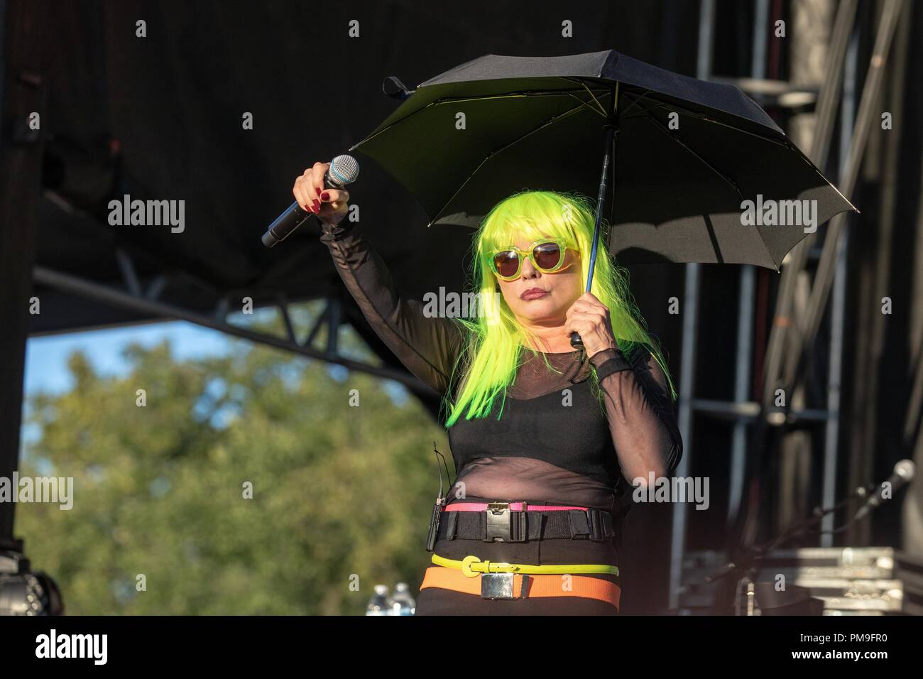 Chicago, Illinois, Stati Uniti d'America. Xvi Sep, 2018. BLONDIE DEBBIE HARRY) durante il Riot Fest a Douglas Park di Chicago, Illinois Credit: Daniel DeSlover/ZUMA filo/Alamy Live News Foto Stock