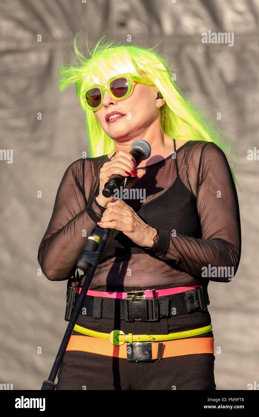 Chicago, Illinois, Stati Uniti d'America. Xvi Sep, 2018. BLONDIE DEBBIE HARRY) durante il Riot Fest a Douglas Park di Chicago, Illinois Credit: Daniel DeSlover/ZUMA filo/Alamy Live News Foto Stock