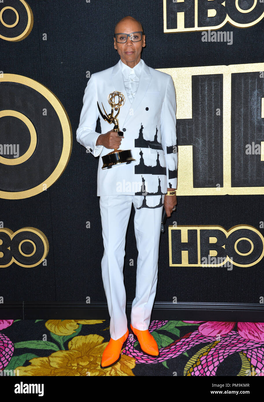 Los Angeles, Stati Uniti d'America. 17 settembre 2018: RuPaul all'HBO Emmy Party presso il Pacific Design Center. Immagine: Paul Smith/Featureflash Credito: Sarah Stewart/Alamy Live News Foto Stock