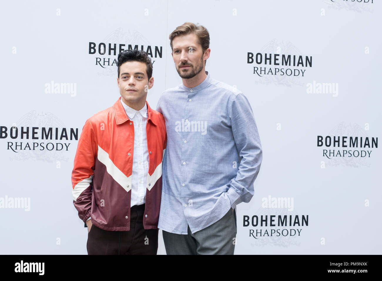 Roma, Italia. Xviii Sep 2018. Rami Malek e Gwilym Lee frequentando il photocall di Bohemian Rhapsody all'Hotel De Russie a Roma Credito: Silvia Gerbino/Alamy Live News Foto Stock