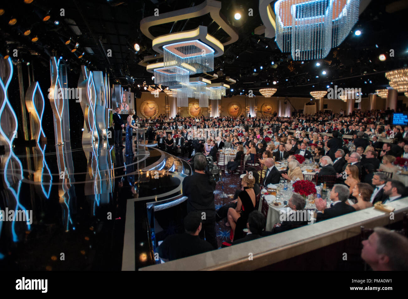 Jodie Foster accetta la Cecil B. DeMille Award per il suo "eccezionale contributo al campo di intrattenimento" al settantesimo Annuale di Golden Globe Awards presso il Beverly Hilton di Beverly Hills, CA domenica 13 gennaio, 2013. Foto Stock