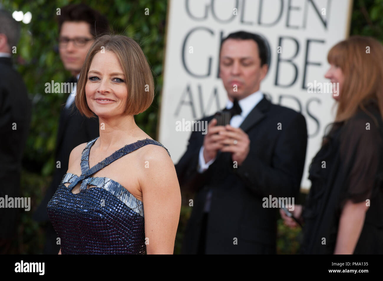 Jodie Foster, la Cecil B. DeMille Award Recipient per la sua "eccezionale contributo al campo di intrattenimento", assiste il settantesimo Annuale di Golden Globe Awards presso il Beverly Hilton di Beverly Hills, CA domenica 13 gennaio, 2013. Foto Stock